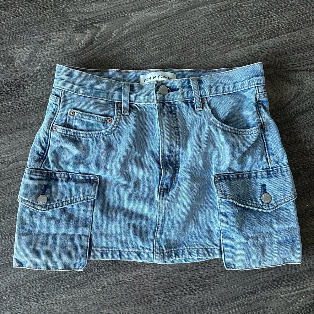‘90s denim cargo skirt, denim